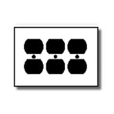 Leviton 80730 3-Gang Duplex Device Receptacle Wallplate